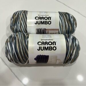 Caron Jumbo Variegated Acrylic Yarn - Country Basket - lot of 2